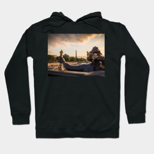 Eiffel Tower and Statue from Alexandre III Bridge Hoodie